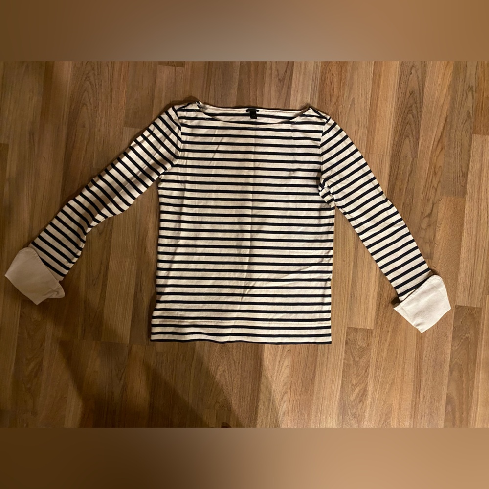 J. Crew Striped Long Sleeve Top XXS